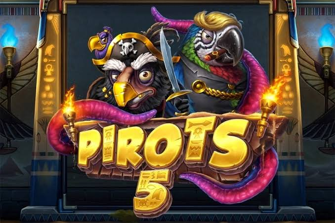 Pirots 5 The Rift of Eternity: l'uccello rosso Flame of the Future in volo sopra il Reality Core, circondato da cristalli rubino, teschi Bonus Skull e portali temporali nella frattura dimensionale